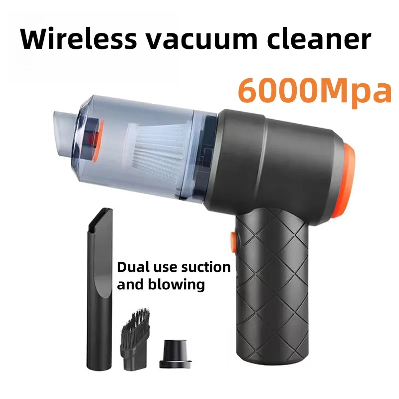 Car wireless mini high-power car vacuum cleaner, blow dryer, suction and blowing dual-purpose pet hair cleaner