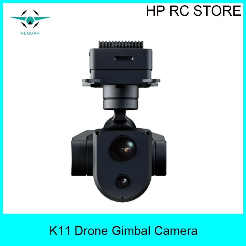 HEQUAV K11 Drone Gimbal Camera Dual 48MP 11X Optical Zoom 160X Hybrid Zoom 4K UAV Camera 3-Axis Gimbal for Professional Drone