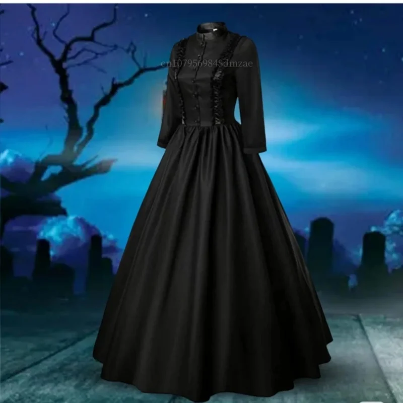 Role Playing Medieval Victorian Retro Princess Costume Royal Gothic Elegant Vampire Bride Swinging Dress Halloween 2024