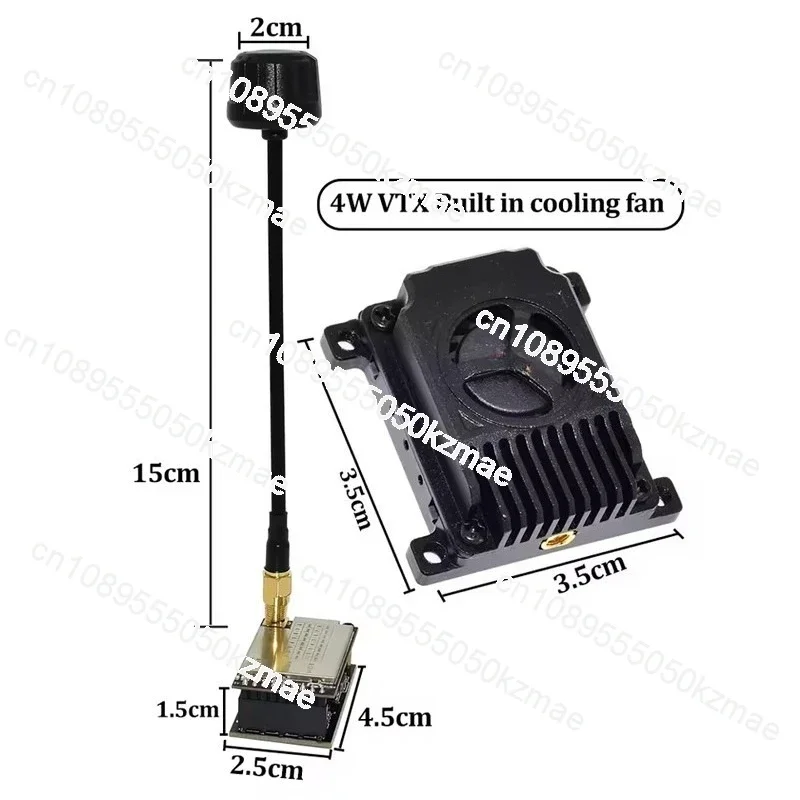 Suitable for 3.3G 4W VTX Transmitter Receiver Long Voyage Crossing Machine Image Transmission Compatible Skyzone/fatshark