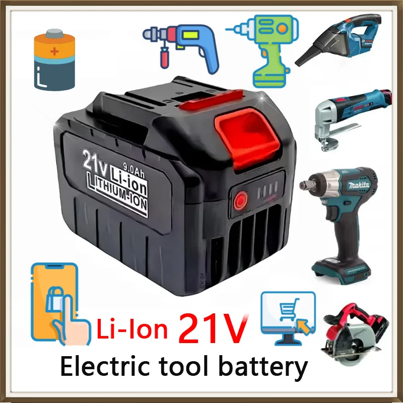 Batterie rechargeable haute puissance 21V 5S3P adaptée à Makita, lampe de poche sans fil 18V 20V/clé sans balais/tournevis, etc.