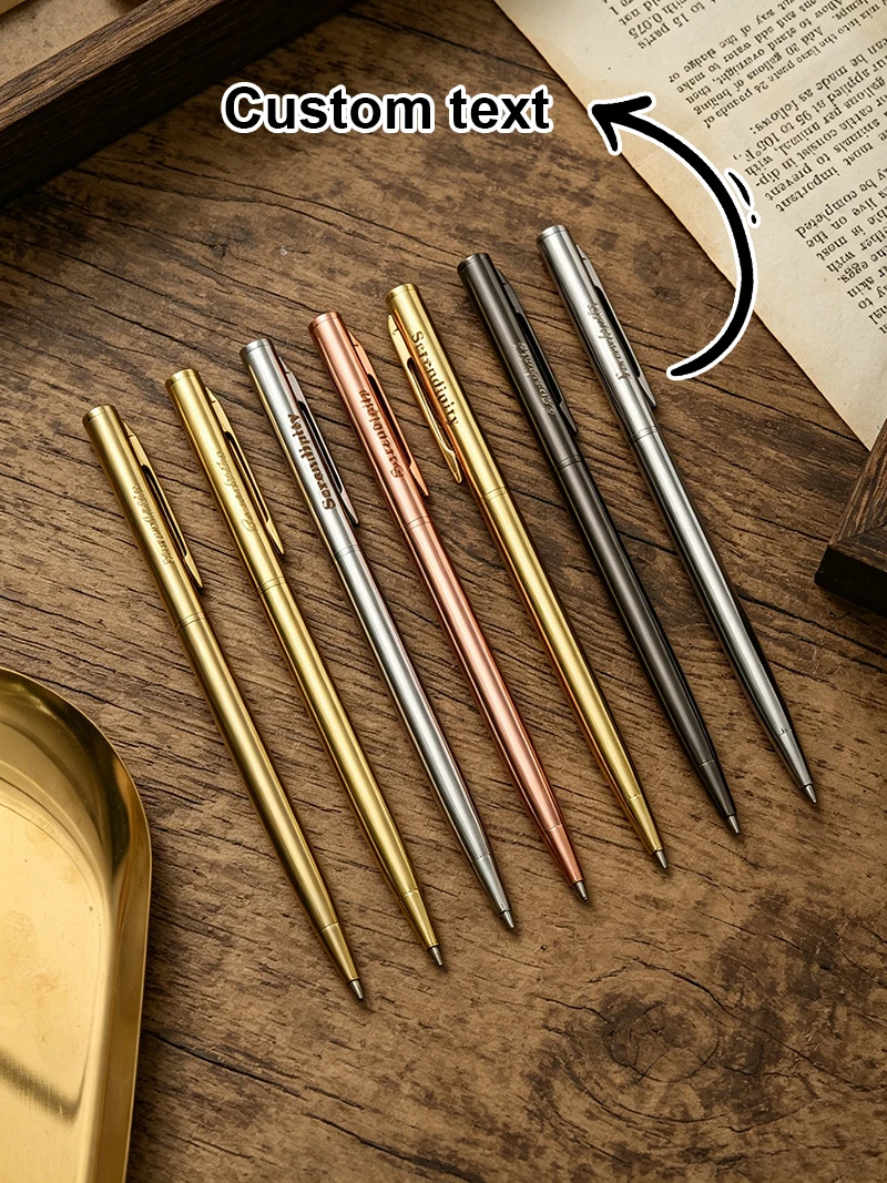Custom Engraved Metal Ballpoint Pen Sleek Graduation Gift for Him Professional Office Stationery New Job Congratulations