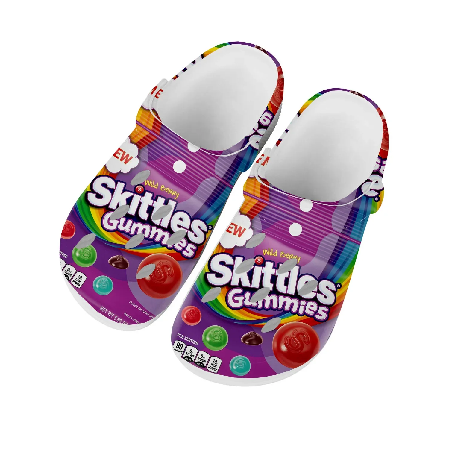 

Skittles Fruity Candy Home Clog Mens Women Youth Boy Girl Sandals Shoes Garden Custom Made Breathable Shoe Beach Hole Slippers