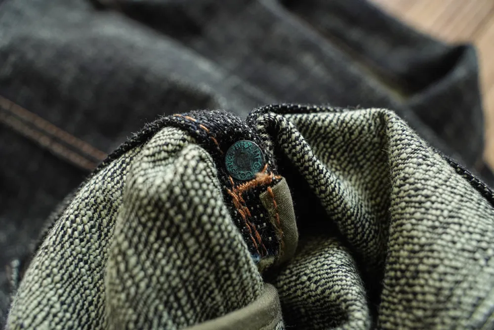 Sauce Zhan Men's Denim Jacket 20oz Heavyweight Selvedge Denim Slub Yarn Double-Dyed Year of The Snake Edition Loose Fit