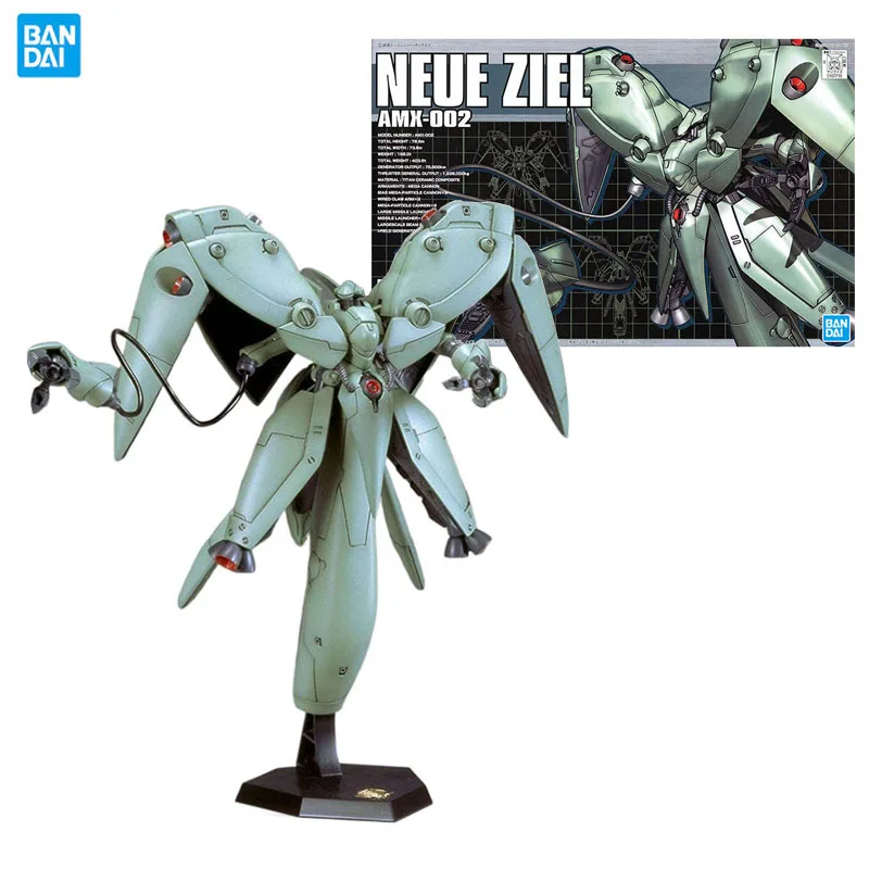 Bandai original gundam modelo garagem kit hgm série 1/550 gundam Amx-002 neue Ziel anime figura de ação montagem modelo brinquedos