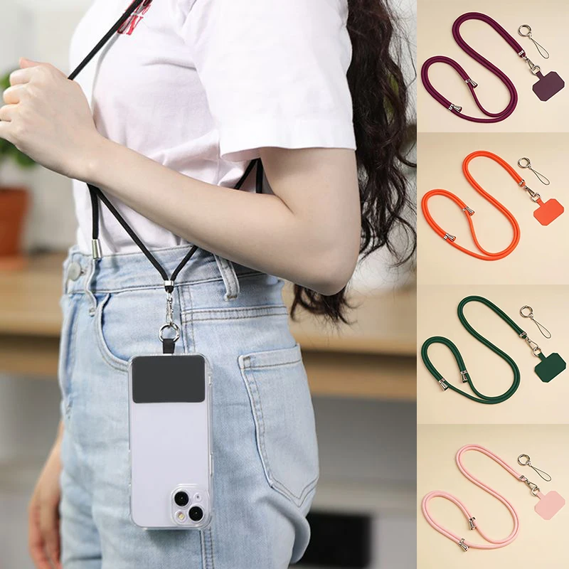 

Crossbody Lanyard Necklace Strap Universal Mobile Phone Adjustment Long Hanging Rope With Clip Anti-Lost Lanyard
