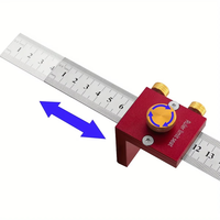 SEHOR-Steel Ruler Scribing Positioning Block,Aluminum Angle Scriber Line Marking Gauge,DIY Carpentry Scriber Measuring Locator