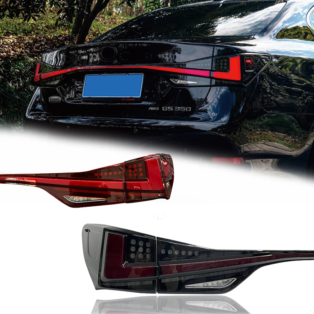LED Through Tail Lights for LEXUS GS GS250 12-20 upgrade new style led DRL Car Taillights Assembly Signal Auto Accessories Lamp
