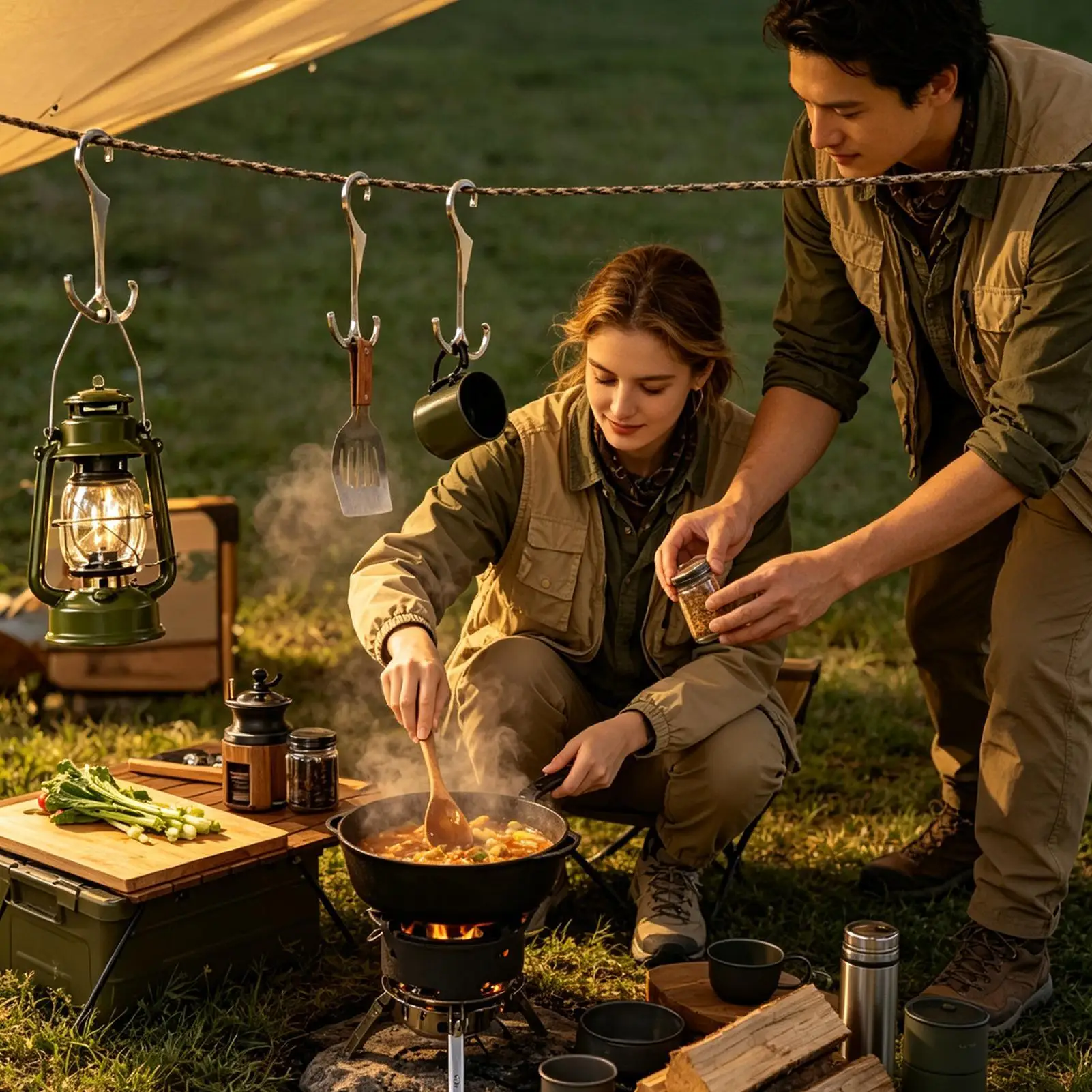 Hooks For Camping Lights Stainless Steel Outdoor Tent Light Hook Camping Cookware Hanger For Campers Hikers Fishermen Anglers