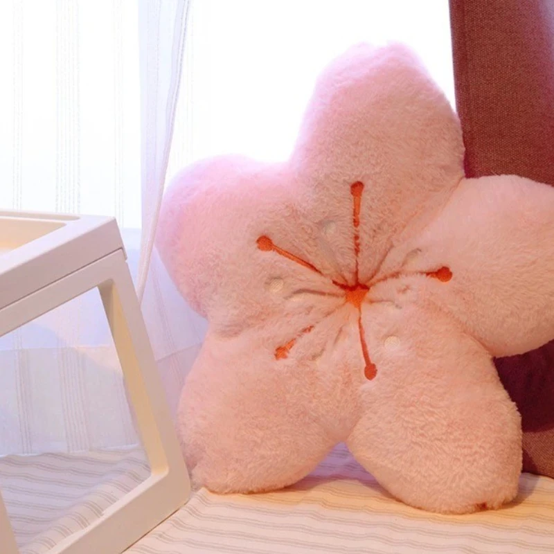 45 cm rosa Kirschblüte realistische weiche Plüschtier Blumenkissen Kirschblütenkissen Plüsch Requisite Kindergeburtstagsgeschenk