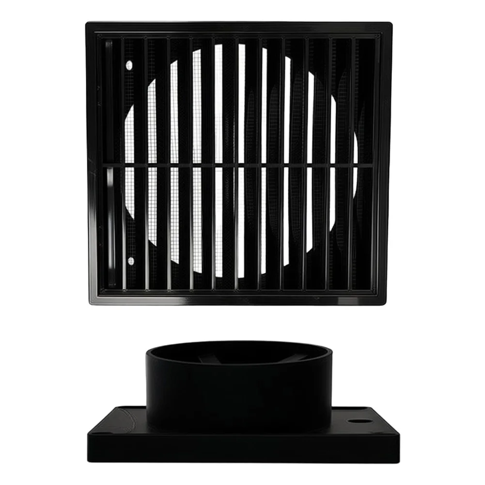 Rain Resistant Louvered Vent Cap for Standard For 8 Inch Round Dryer Ducts Includes Mounting Screws ABS Material