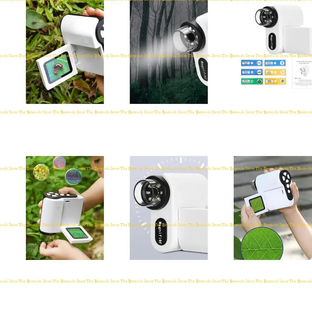

12PF Handheld Digital Microscope 1000X with LED Light 2inch LCD Screen Microscope