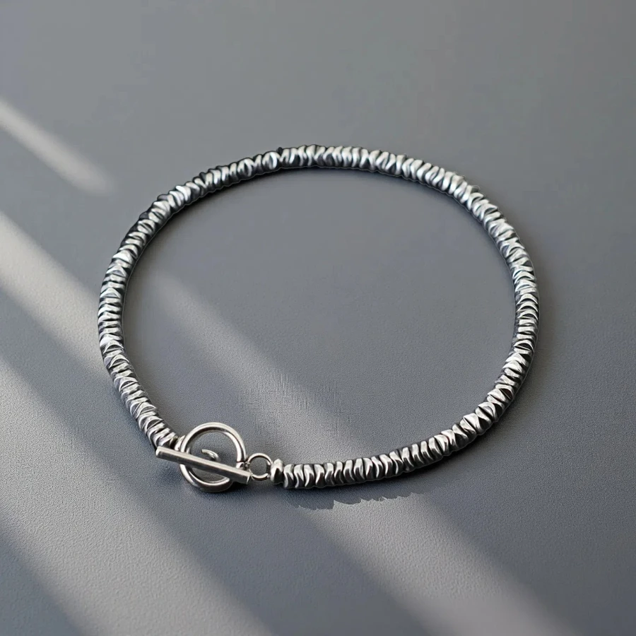 Bracelet élégant pour hommes, pierre d'hématite irrégulière, brassard de guérison, accessoires polyvalents de loisirs, cadeau parfait pour lui