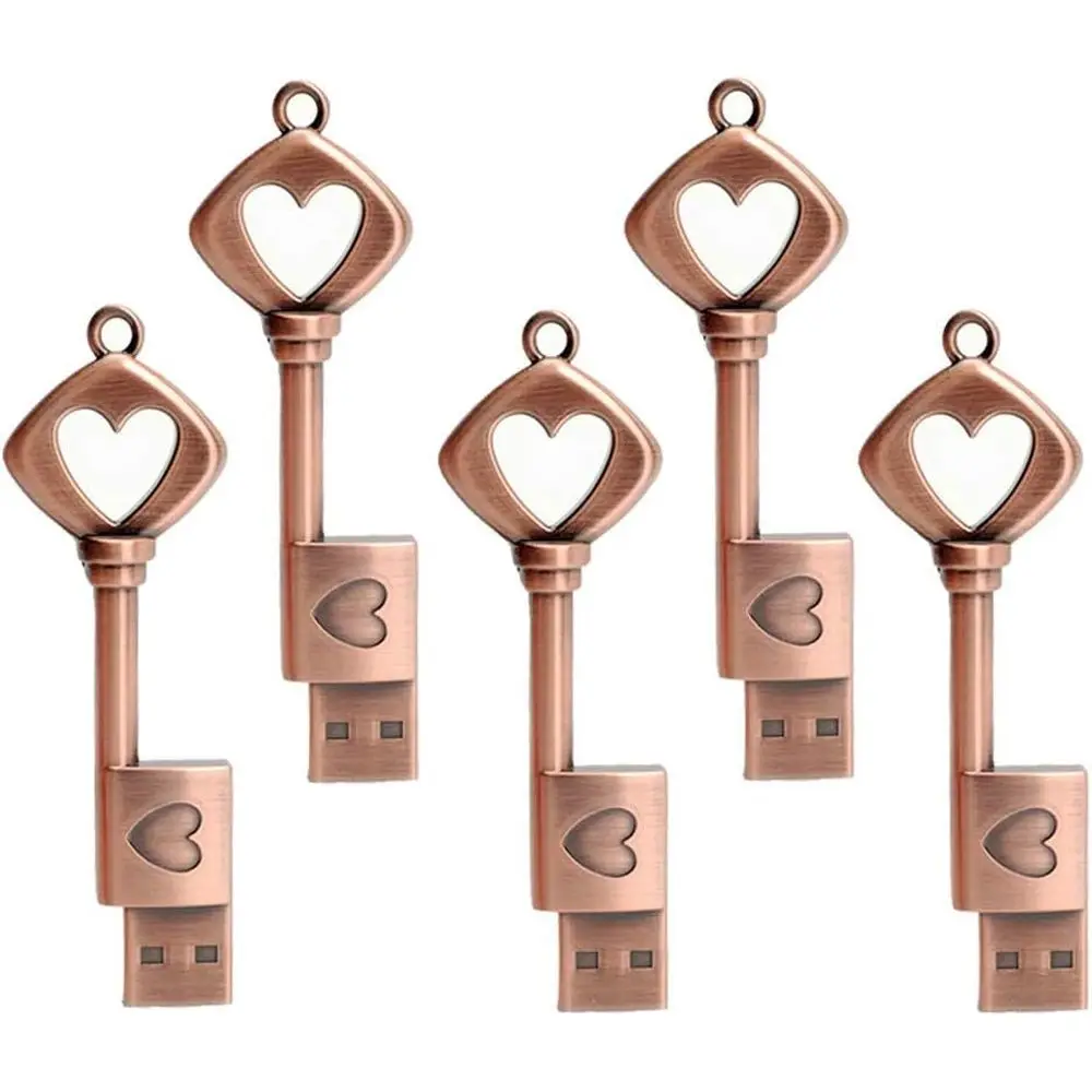 5 Pack 16GB Heart-Shaped USB Flash Drives, Graduation Gifts, Computer Memory Sticks