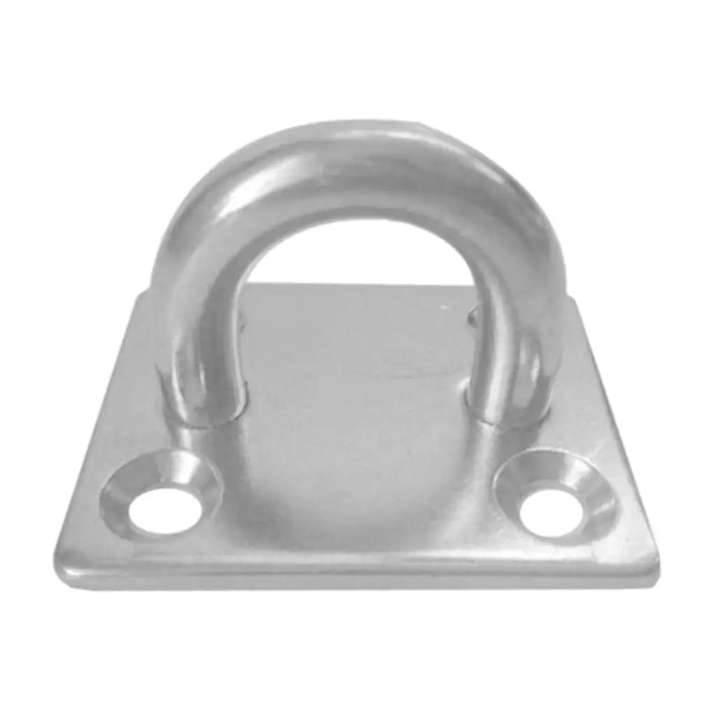 Thick Stainless Steel Square Ring Sail Shade Pad Eye Plate Boat