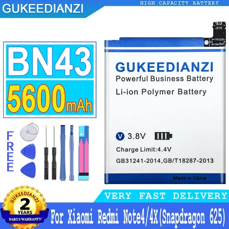 GUElleDIANZI-Batterie BN41 pour Xiaomi, Redmi Note 4 MTK Helio X20, Redmi Note 4X Pro 4G + 64G Note4 Note4X Pro