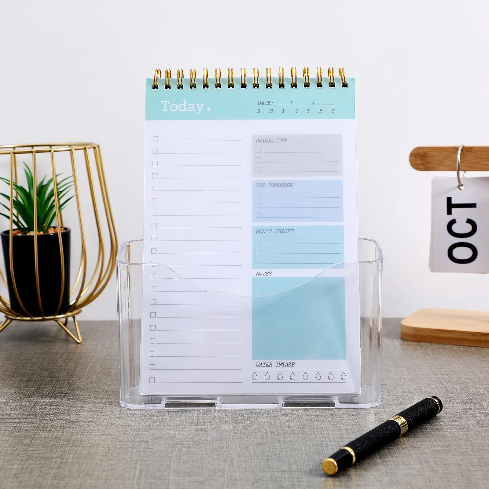 

2Pcs Acrylic Desktop Information Rack Document Holder Brochure St File ganizer A5 Size Desk Accessories Clear Display