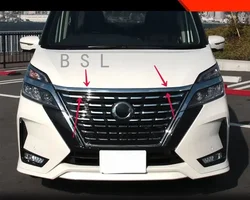 For NISSAN SERENA C27 2017 2018 2019 Car Accessories ABS Chrome Front Hood Bonnet Grill Grille Bumper Lip Mesh Trim Cover