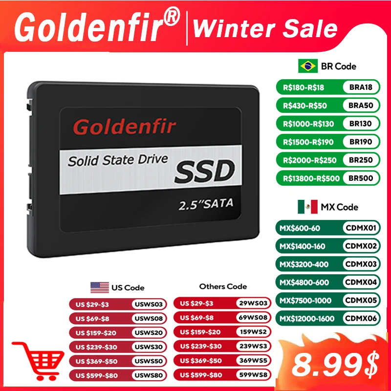 Goldenfir SSD 240GB 120GB  2.5 inch disk drive hd hdd  1TB  solid state drive for pc ssd 720GB 480GB 360GB