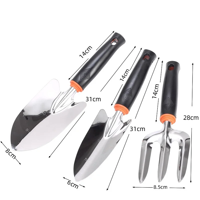

Garden Tools Set, 3 Piece Heavy Duty Gardening Tools Cast Aluminum with Soft Rubberized Non-Slip Handle, Durable Garden Hand