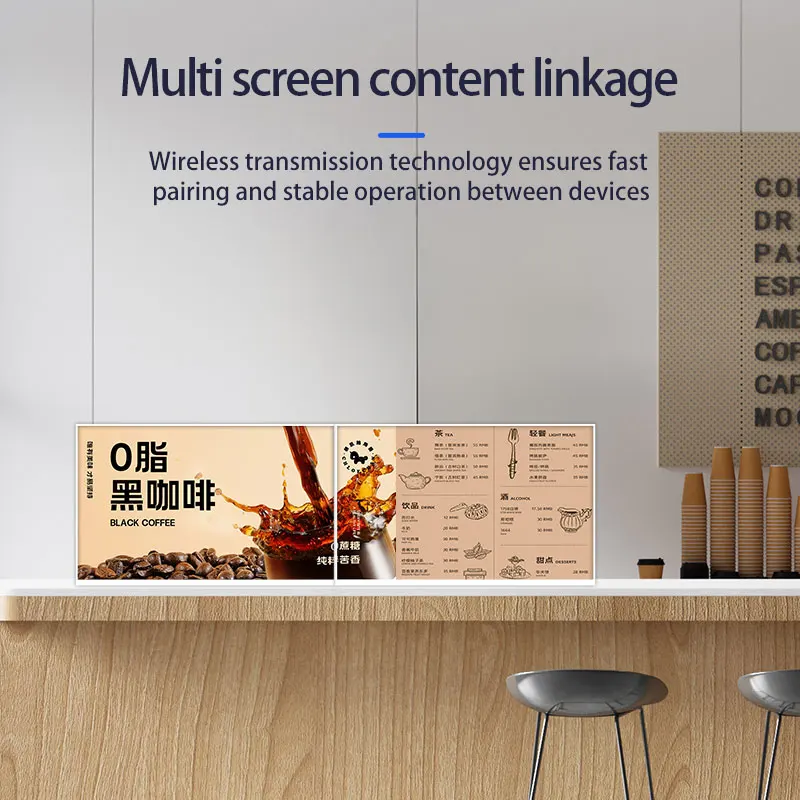 Small Size 21.5-23.8 Inch Full Screen Touch LCD Menu Board for Front Desk Retail Store Elevator Wayfinding Education Display