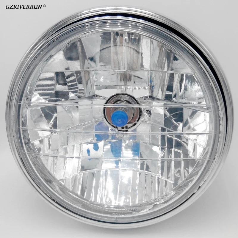 Halogens Motorcycle Headlights H4 Bulb 7 Inch Round 35W Universal Front Head Light Lamp Accessories for Honda CB400 VTEC ...