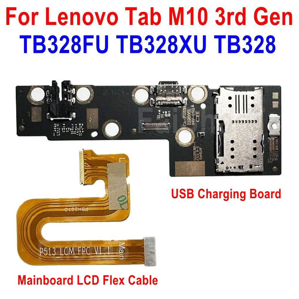 USB充電ポートコネクタ,充電ドック,LCDディスプレイ,Lenovo Tab M10第3