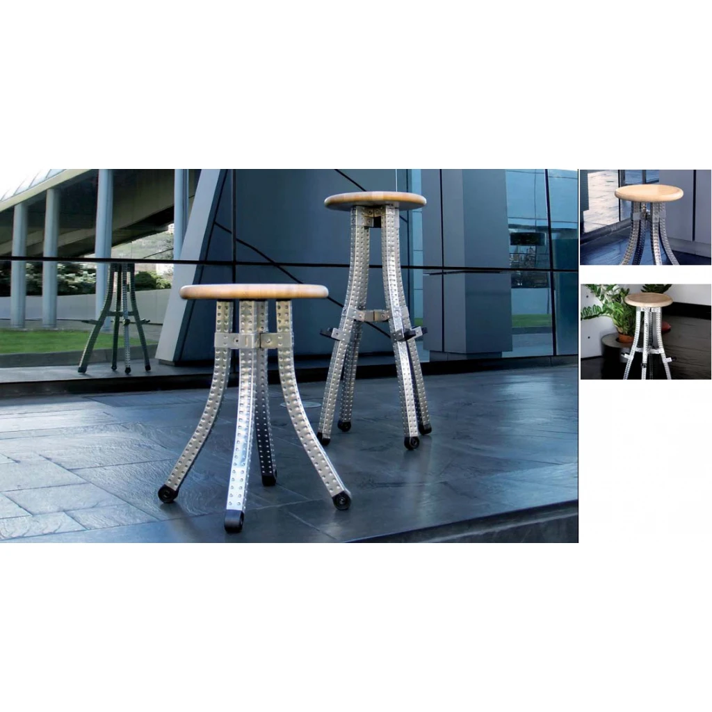 

Low Modern Design Stainless Steel Bar Stool Swivel Feature for Dining Room Club Home Bar Party Hotel Restaurant Outdoor-Wood