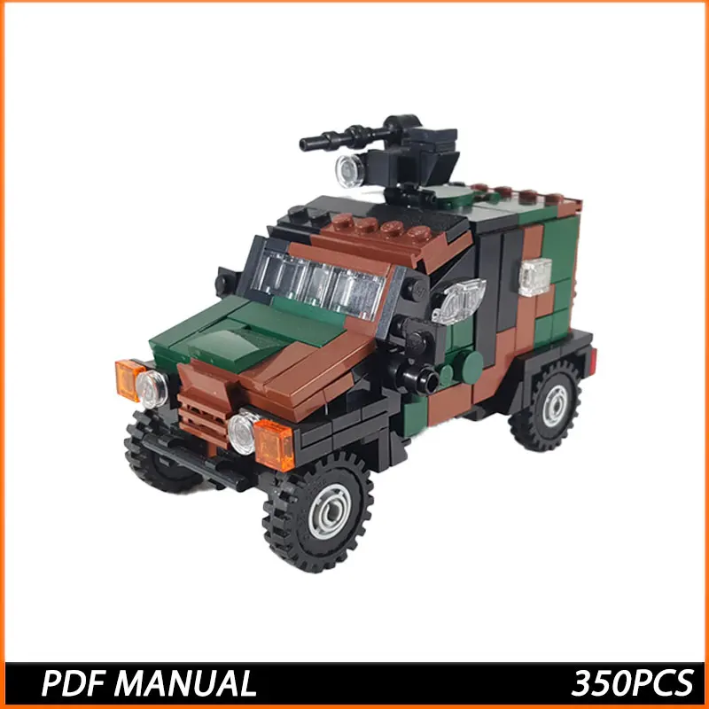 MOC Building Blocks Small Protection Vehicle Armored Vehicles Armored Liaison and Command Vehicle 350PCS Christmas Toys
