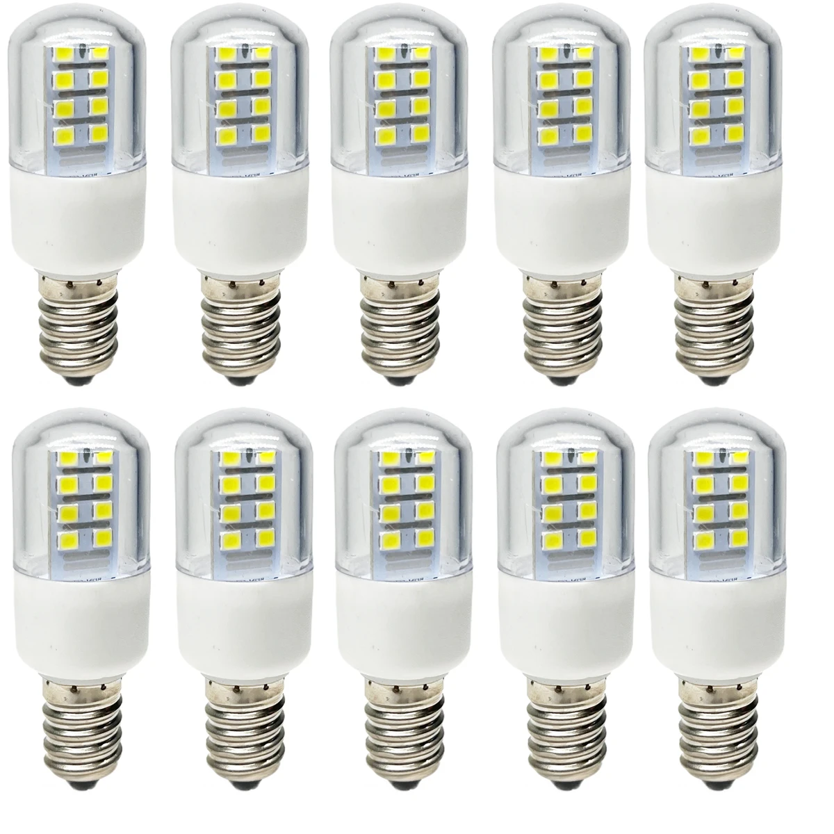 10Pcs T22 LED Bulb E12 E14 2W AC 220V Bright LED Can Lamp Refrigerator Range Hood Sewing Machine Microwave Oven Light