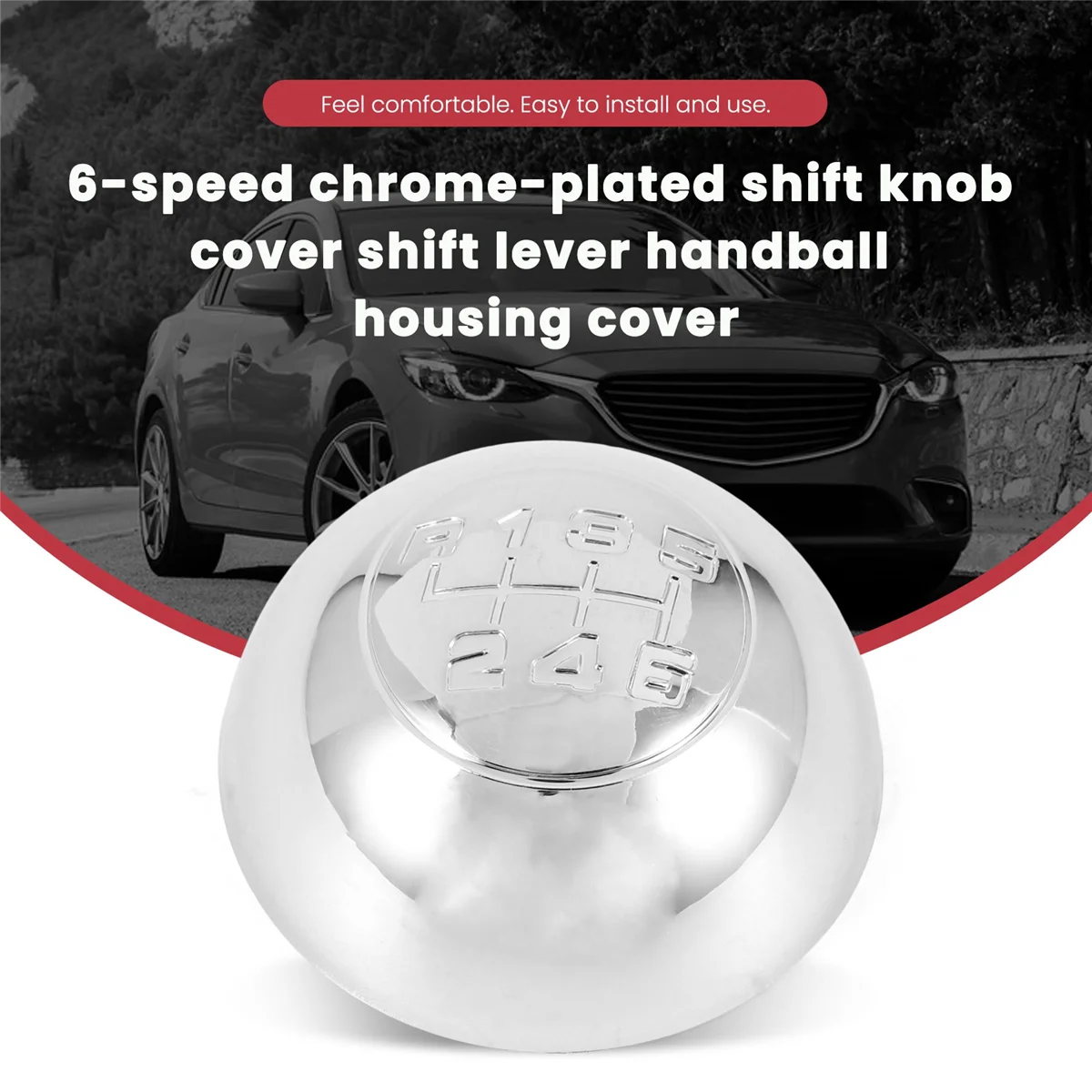 6 Speed Chrome Gear Shift Knob Cap Cover Shifter Lever Handball Case Cover for Alfa Romeo Giulietta 2010-on 55346345