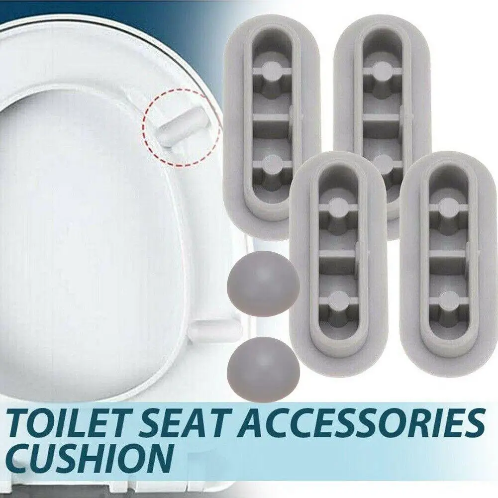 RV Toilet Seat Corner Cushion Accessories 4 Seat Pads Toilet 2 Pads Upper Absorber Cover Shock Kit Bathroom Seat Lifter F1V5