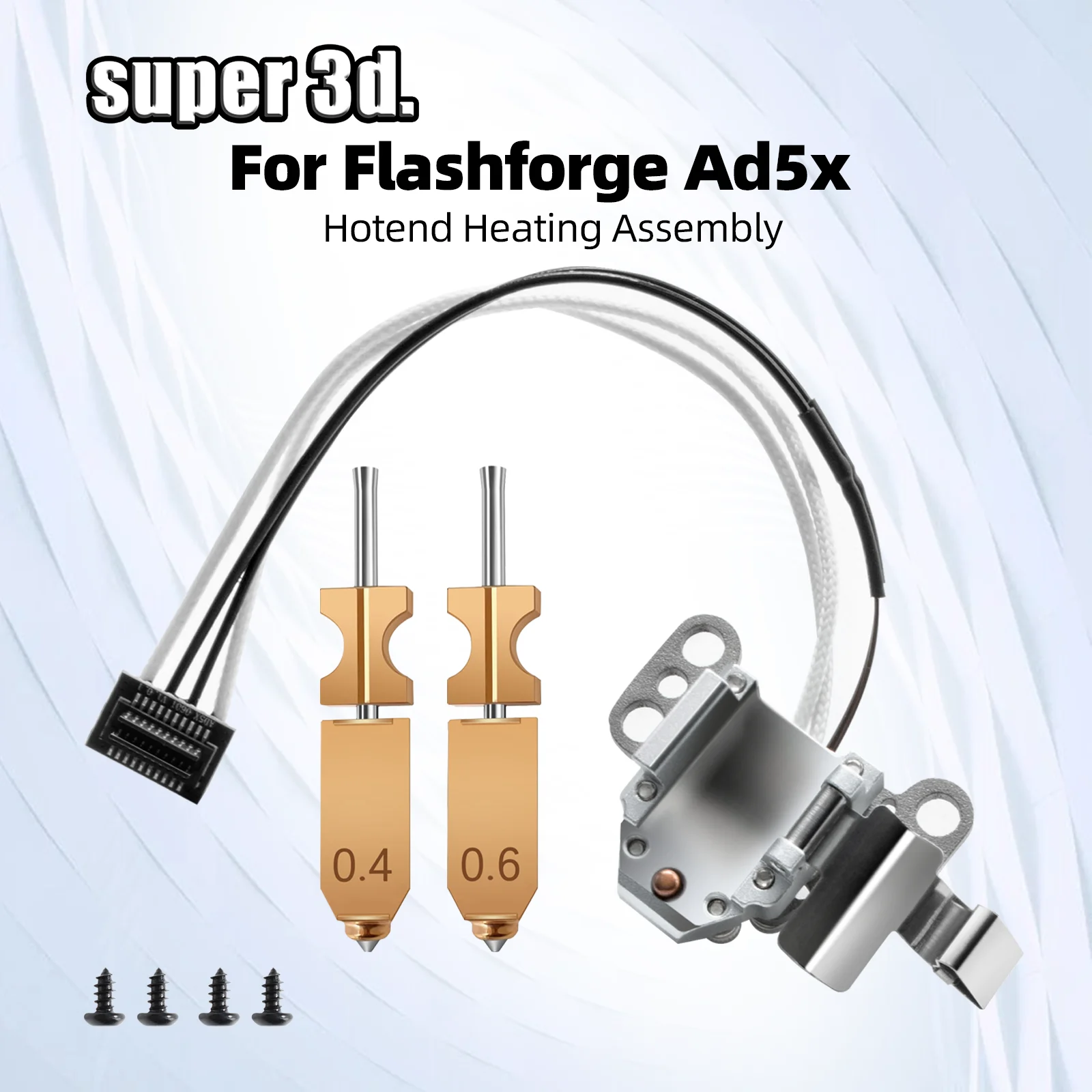 Ad5x Hotend Assembly for Flashforge AD5X Hot End Heating Component with Heater Thermistor Extruder 3d Printer AD5X Accessories