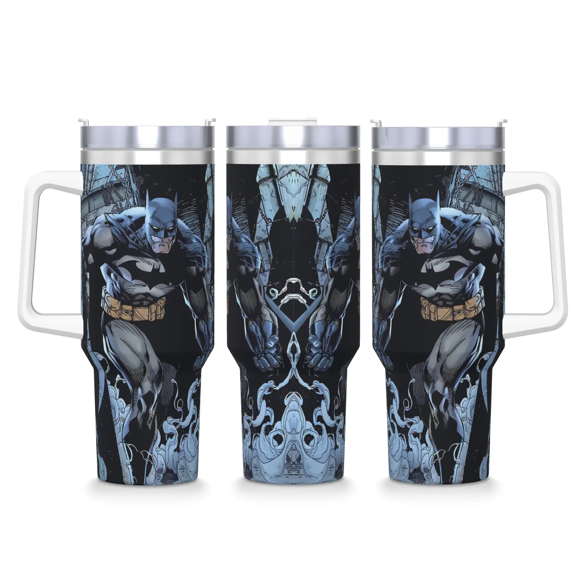 B-Batmans Cartoon Tumbler 3D Print Cold and Hot Water Bottle Heat Preservation Stainless Steel Coffee Mug Travelist Mugs Cup