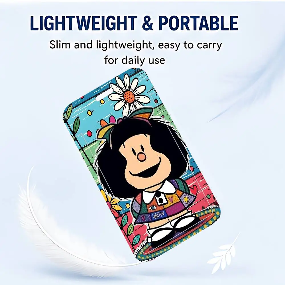 Cute M-Mafalda ID Card Holder Cute PVC Badge Holder Cartoon Card Cover Student ID Bus Card Case With Clear Window