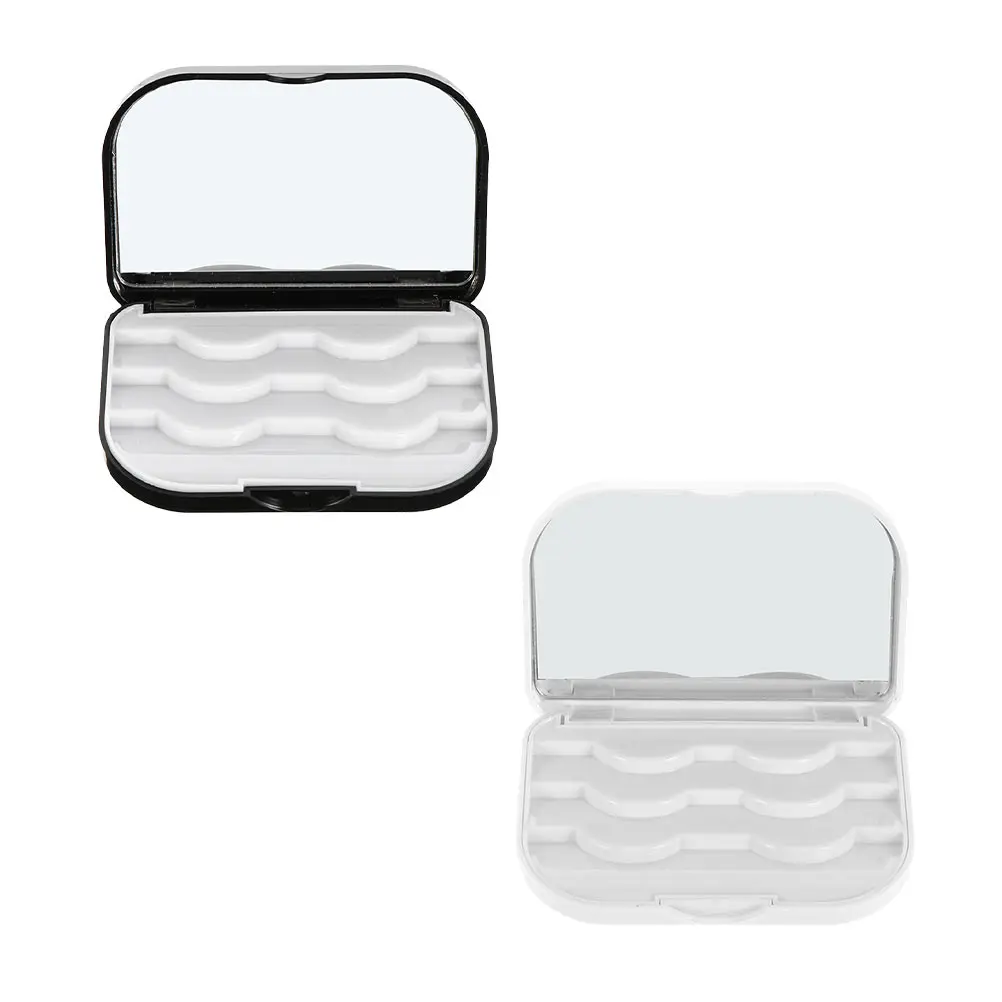 2 pçs caso de armazenamento de cílios plástico à prova dwaterproof água organizador de cílios postiços para mulheres meninas à prova de poeira leve recipiente de cílios