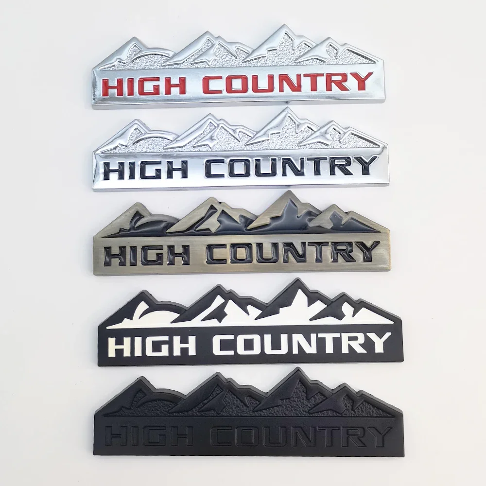 3D Metal HIGH COUNTRY Emblem Badge Alloy Decoration Grille Sticker Car Rear Trunk Fender Side Decal For Chevrolet Accessories