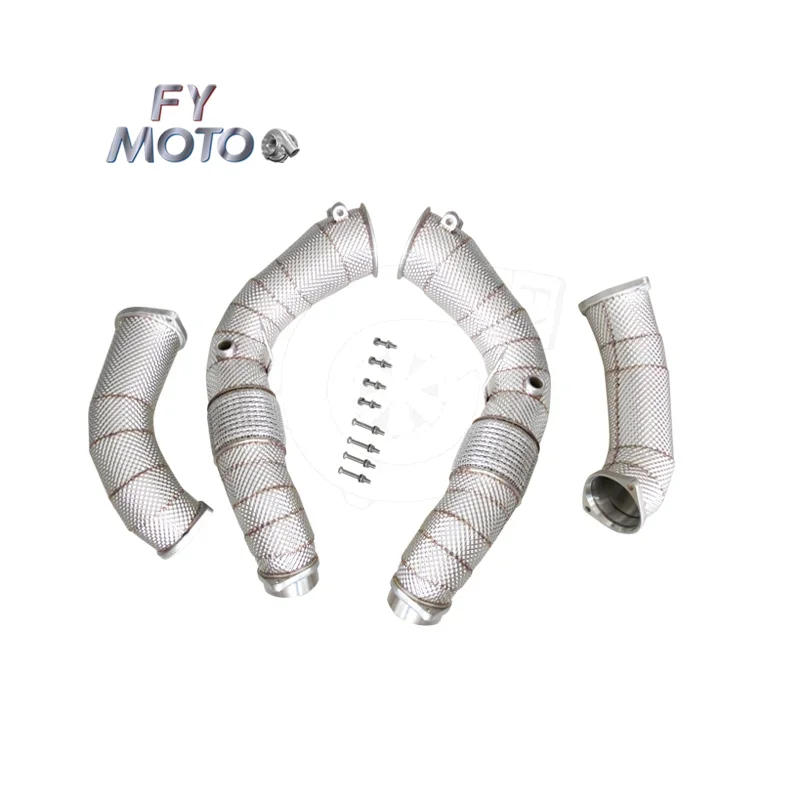 Exhaust Downpipe for BM W M5 F90 S63M X5M (F95) X6M (F96) 2022+ Models with V8 Twin Turbo with Heat Shield