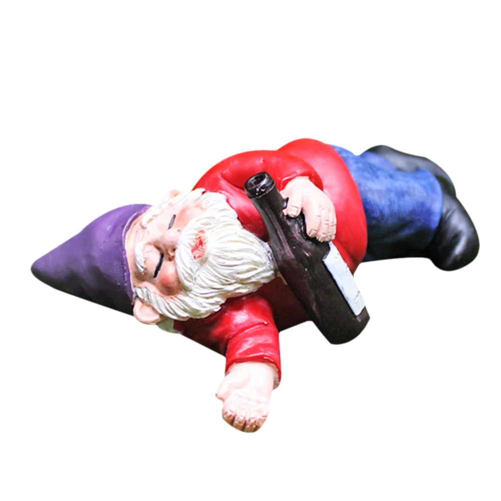 حلي قزم مصغرة حديقة المناظر الطبيعية الصغيرة رسمت باليد منحوتات جنوم القزم المشاغب لتزيين الحديقة #3