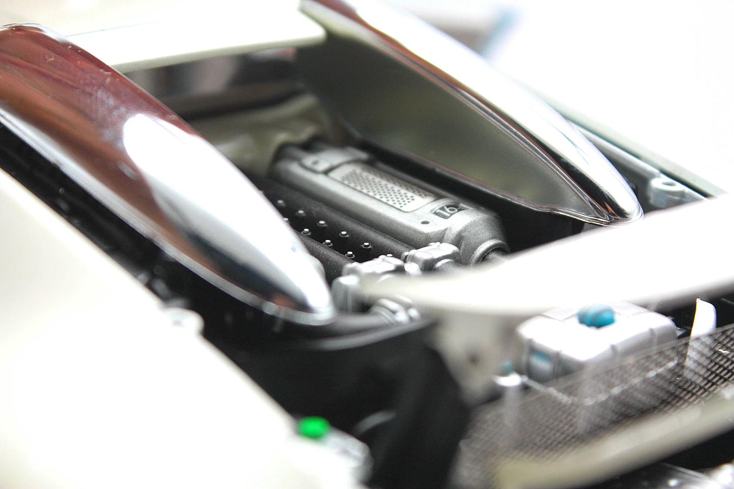 Autoart 1:18 Veyron 16.4 أبيض أزرق محاكاة طبعة محدودة جميع سبيكة معدنية مفتوحة ثابتة لعبة مجسمة هدية #5