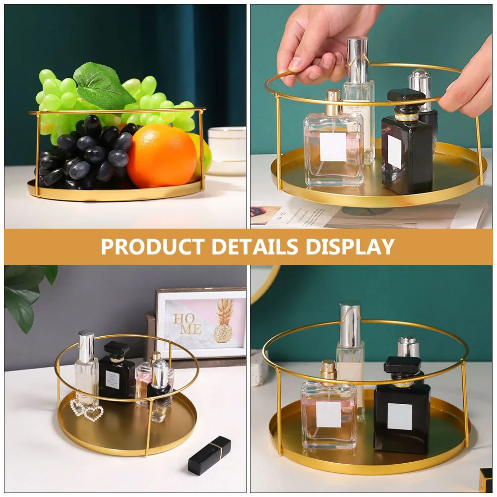 

Iron Art Jewelry Storage Tray Retro Simple Style Jewelry Display Rack Home Adornment Multipurpose Storage Plate for Makeup