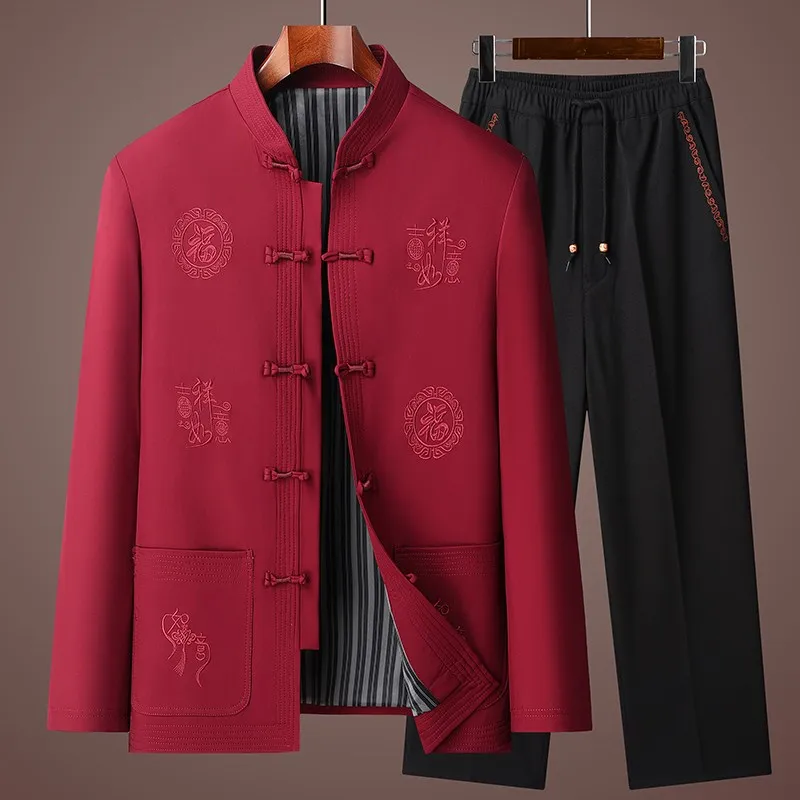 good-luck-spring-autumn-men's-tang-suit-jacket-outerwear-birthday-celebration-grandpa-style-traditional-chinese-ethnic-clothing