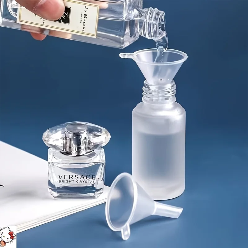 10pcs Set Mini Plastic Funnels -for Perfumes, Essential Oils, And Crafts | Transparent Liquid Filling Tools for Bottles, Funnels