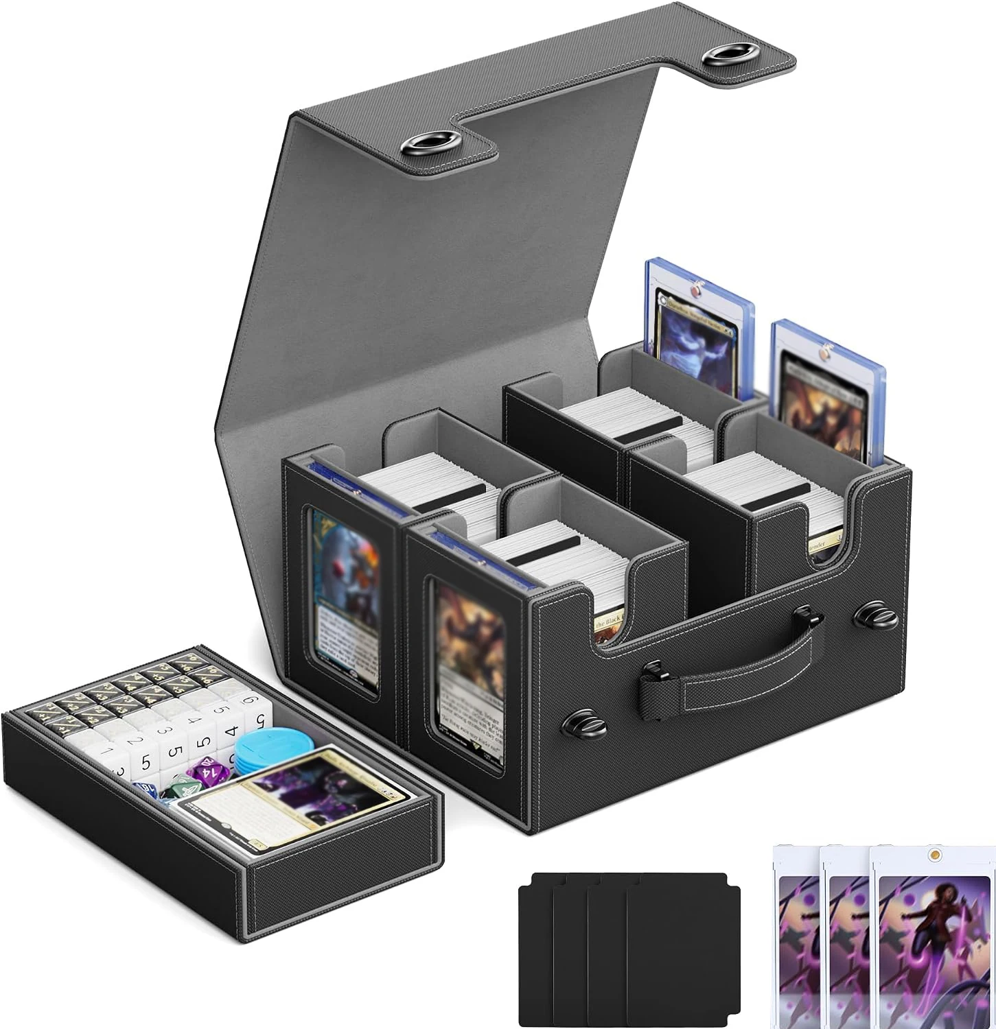 caja-para-guardar-cartas-coleccionables-de-magic-the-gathering-caja-para-mazos-de-cartas-commander-estuche-multiusos-para-mazos-de-cartas-de-magic-the-gathering-y-juegos-de-cartas-deportivos-incluye-4-protectores-superiores