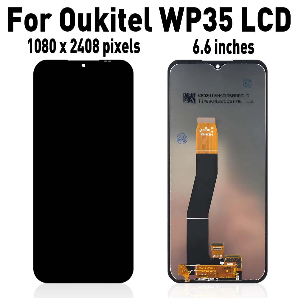 66-''高品質スクリーン-oukitel-wp35-用-lcd-ディスプレイタッチスクリーンデジタイザ-oukitel-wp35-lcd-交換部品アセンブリ