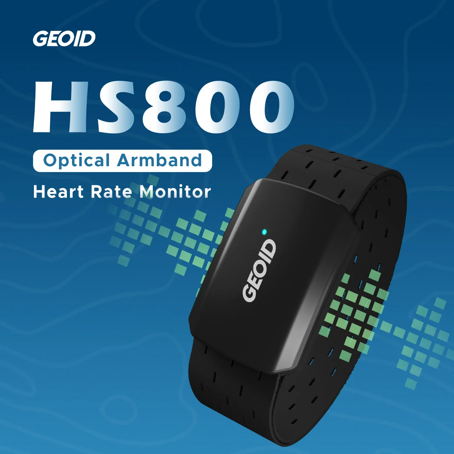 

Датчик сердечного ритма GEOID HS800, перезаряжаемое зарядное устройство, хранилище данных для плавания, парусника, фитнеса, бега, велоспорта