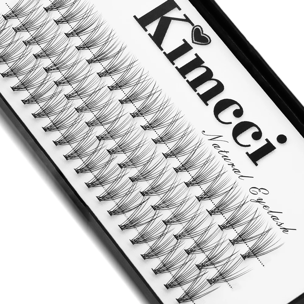 Kimcci 60 bundles / Case Natural False Eyelashes Extension Makeup 10P 3D Russian Individual Eyelashes Extension Mink Eyelashes