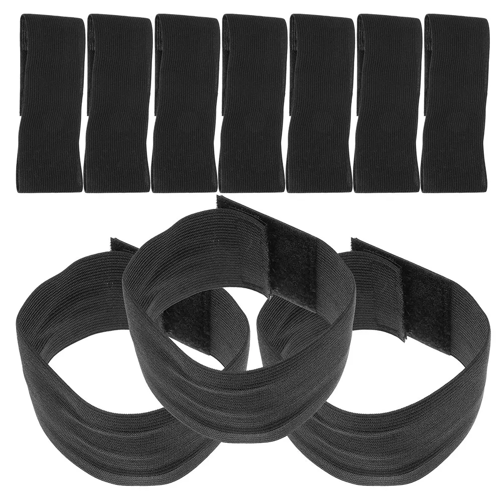 

11 Pcs Black Arm Strap Elastic Captain Armband Death Prayer Adjustable Funeral Elasticity