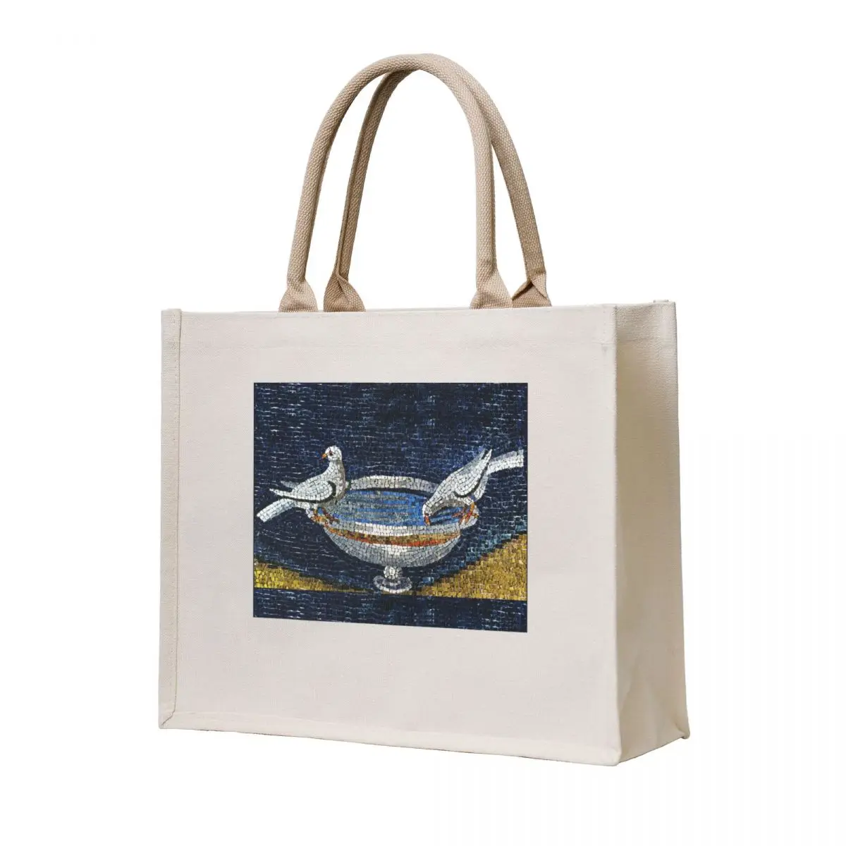 

RAVENNA BYZANTINE MOSAICS ,TWO DOVES ON FOUNTAIN Tote Bag great bag university shopper bag cute tote Shopper