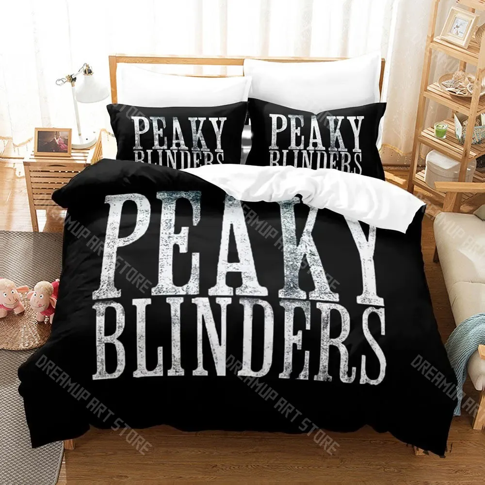 3D Printed Peaky Movie Blinders Bedding Set for Boys Girls Duvet Cover Pillowcase Twin Queen King Full Single Double Sizes
